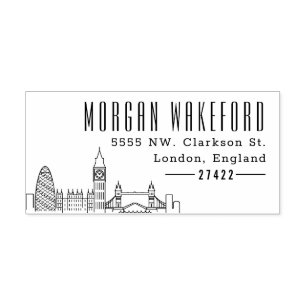 London City Customized Address Self-inking Stamp