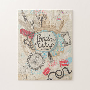 London City Doodle Art Jigsaw Puzzle