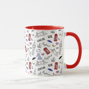 London City Doodles Pattern Mug