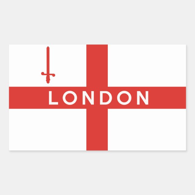 london city england british flag text name sticker (Front)