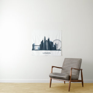 London City Skyline Tapestry