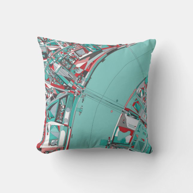 London City Structure Map Throw Pillow (Front)