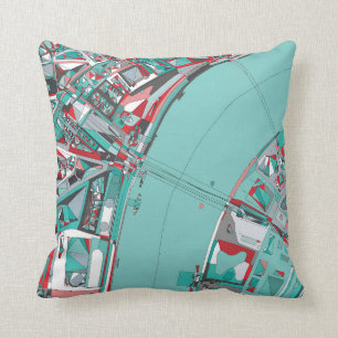 London City Structure Map Throw Pillow