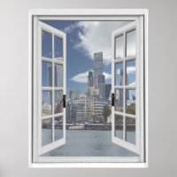 London City View Fake Window