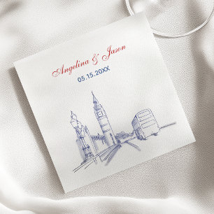 London City Wedding Napkin