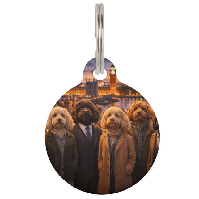 London Cockapoo Dog Tag | British Cockapoo Pet ID  (Front)