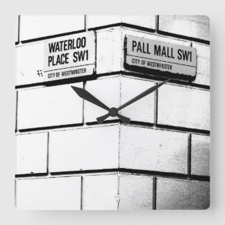 London Corner Square Wall Clock