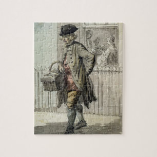 London Cries: A Muffin Man, c.1759 (w/c on paper) Jigsaw Puzzle