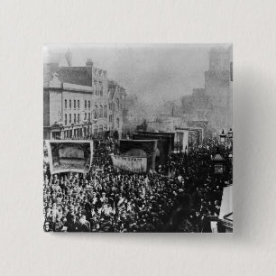 London Dock Strike, 1889 2 Inch Square Button