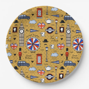 London Doodles Paper Plate