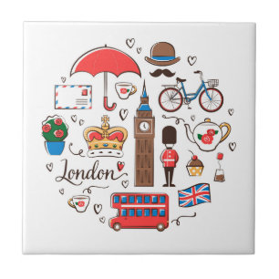 London Doodles Tile