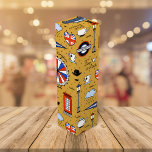 London Doodles Wine Box<br><div class="desc">Whimsical pattern features large colourful doodles of Big Ben,  palace guards,  tea cups and other depictions of London life</div>