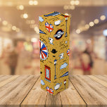 London Doodles Wine Box<br><div class="desc">Whimsical pattern features large colourful doodles of Big Ben, palace guards, tea cups and other depictions of London life</div>