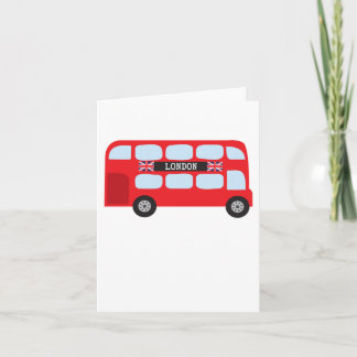 London double-decker bus card