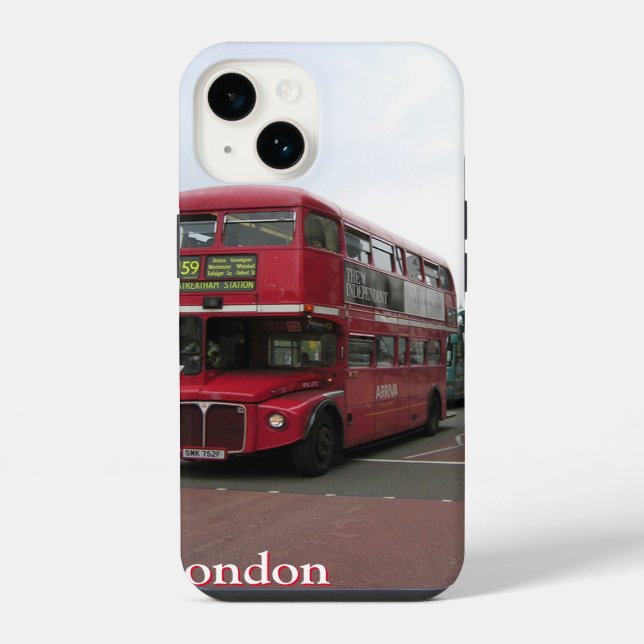 London Double-decker Bus Customized iPhone Case (Back)
