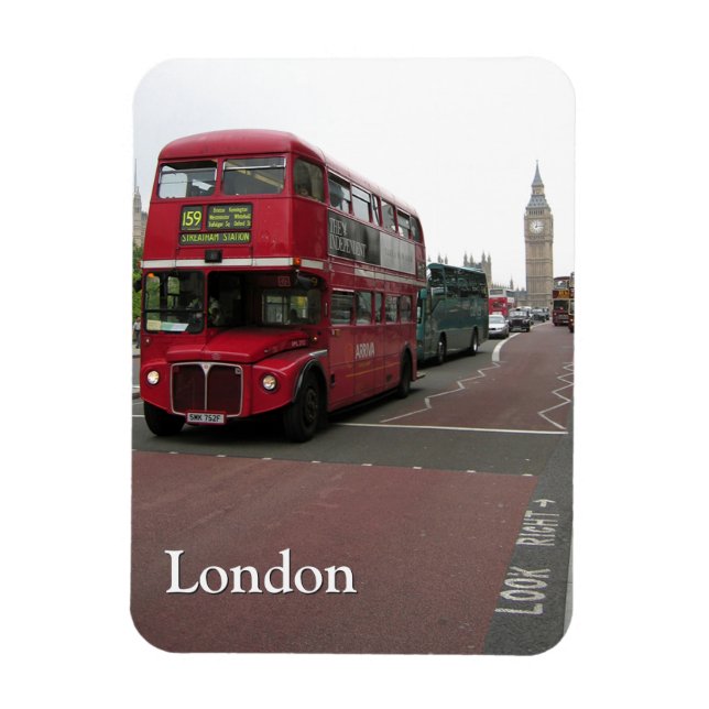 London Double-decker Bus Customized Magnet (Vertical)