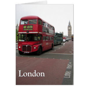 London Double-decker Bus Greeting Card