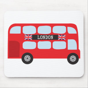 London double-decker bus mouse pad