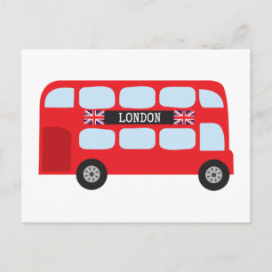 London double-decker bus postcard