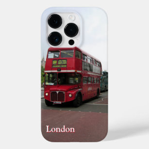 London Double-decker Bus with Name Case-Mate iPhone 14 Pro Case