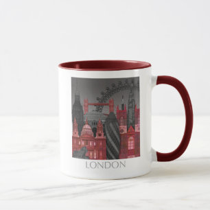 London Elevations by Night - Red Mug