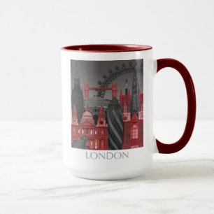 London Elevations by Night - Red Mug