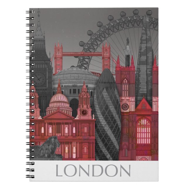 London Elevations by Night - Red Notebook (Front)