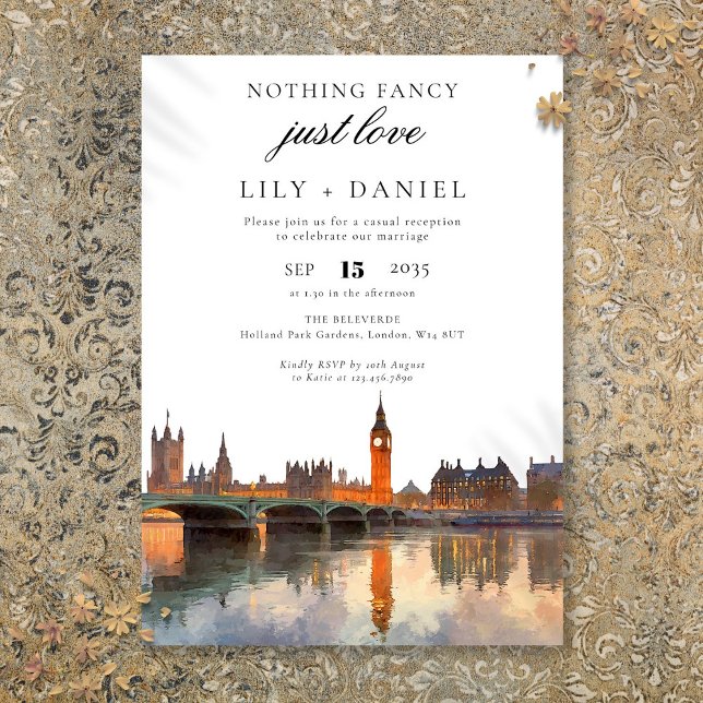 London Elopement Wedding Reception Invitation (Creator Uploaded)