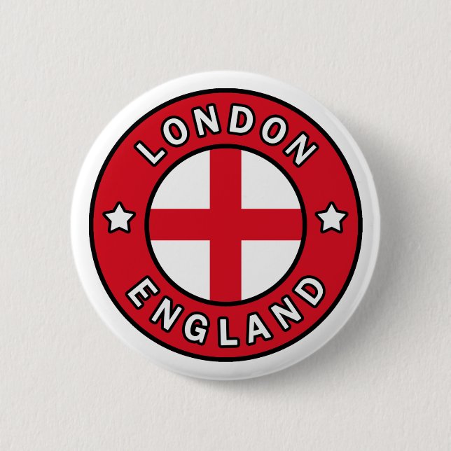 London England 2 Inch Round Button (Front)