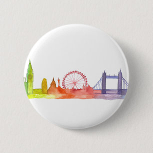 London England 2 Inch Round Button