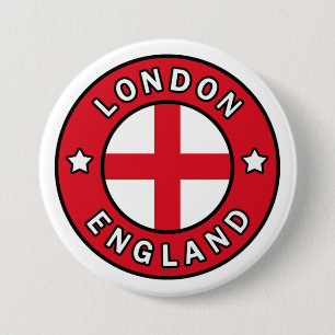 London England 3 Inch Round Button