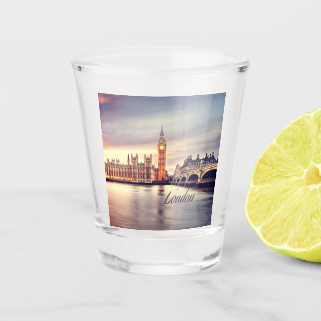 London England Big Ben Shot Glass (Front)