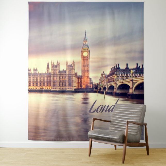 London England Big Ben Tapestry (In Situ)