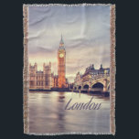 London England Big Ben Throw Blanket<br><div class="desc">London England Big Ben This makes a great gift for anyone who has visited London England or who is from there. It would also make a great surprise if you are planning a trip as a way to announce where you are going Customize and personalize it with a name or...</div>