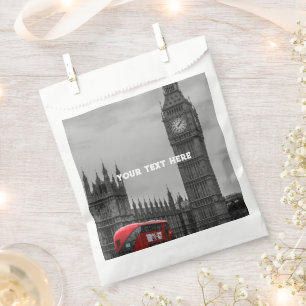 London England Big Ben Vintage Black and white Fav Favour Bag