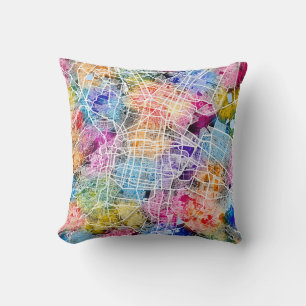 London England City Map Throw Pillow