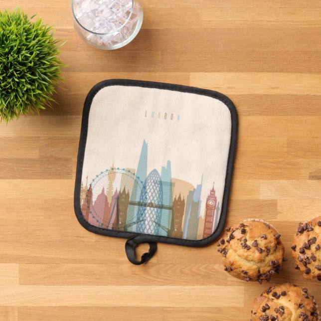 London, England | City Skyline Pot Holder (Top Down)
