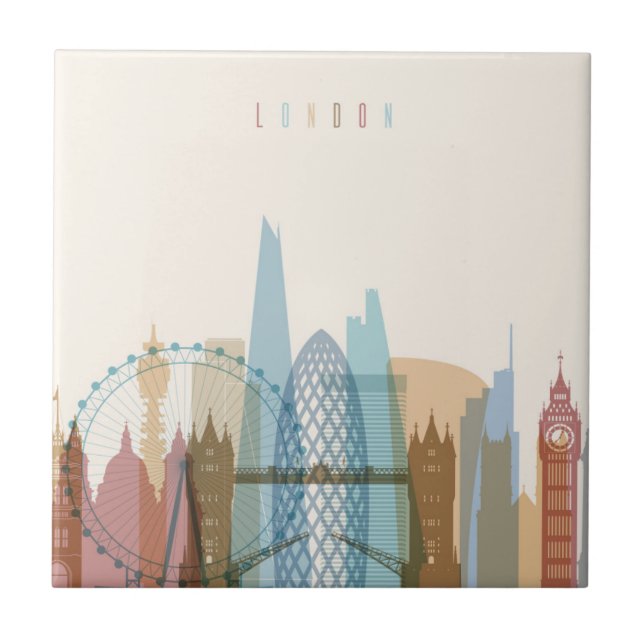 London, England | City Skyline Tile (Front)