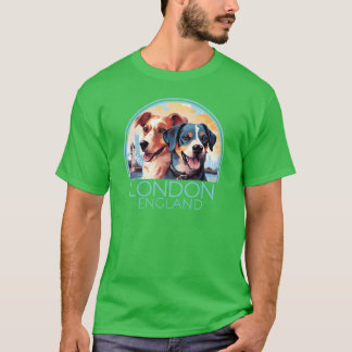 London England Cute Dogs Dog Lovers boy vintage T-Shirt