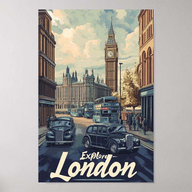 London England Famous Travel Place Poster (Front)