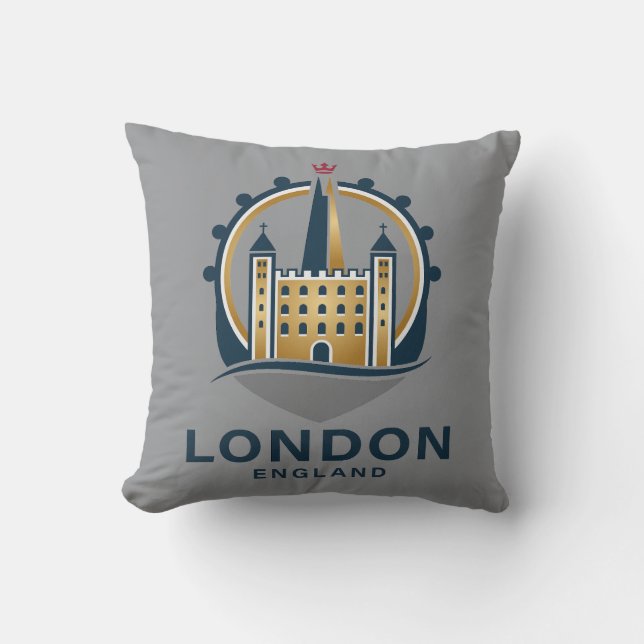 London England Great Britain Throw Pillow (Front)