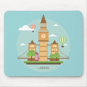London England Landmarks Mouse Pad