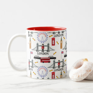 London England Queens Guard English Pattern Two-Tone Coffee Mug