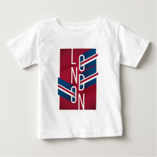 London, England Retro Illustrated Typography Baby T-Shirt