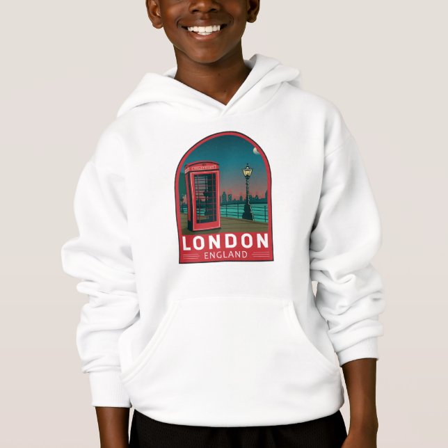 London England Retro Travel Art Vintage (Front)