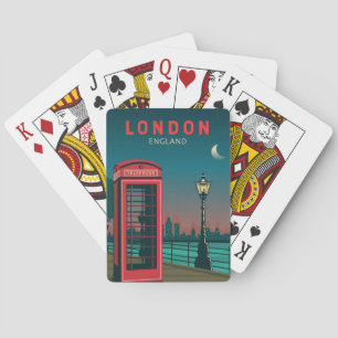 London England Retro Travel Art Vintage Playing Cards