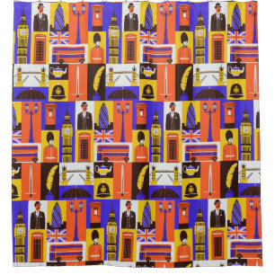 London, England Shower Curtain