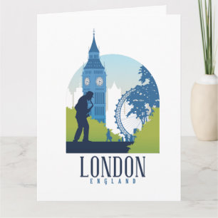 London England Skyline Greeting Card