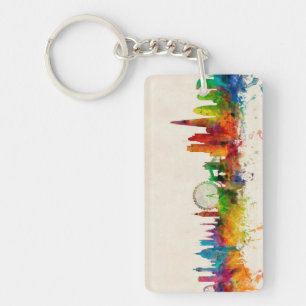 London England Skyline Keychain