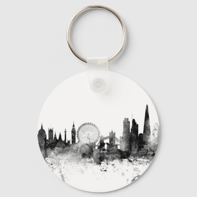 London England Skyline Keychain (Front)